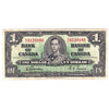 BC-21c 1937 Canada $1 Gordon-Towers, E/L, Circ
