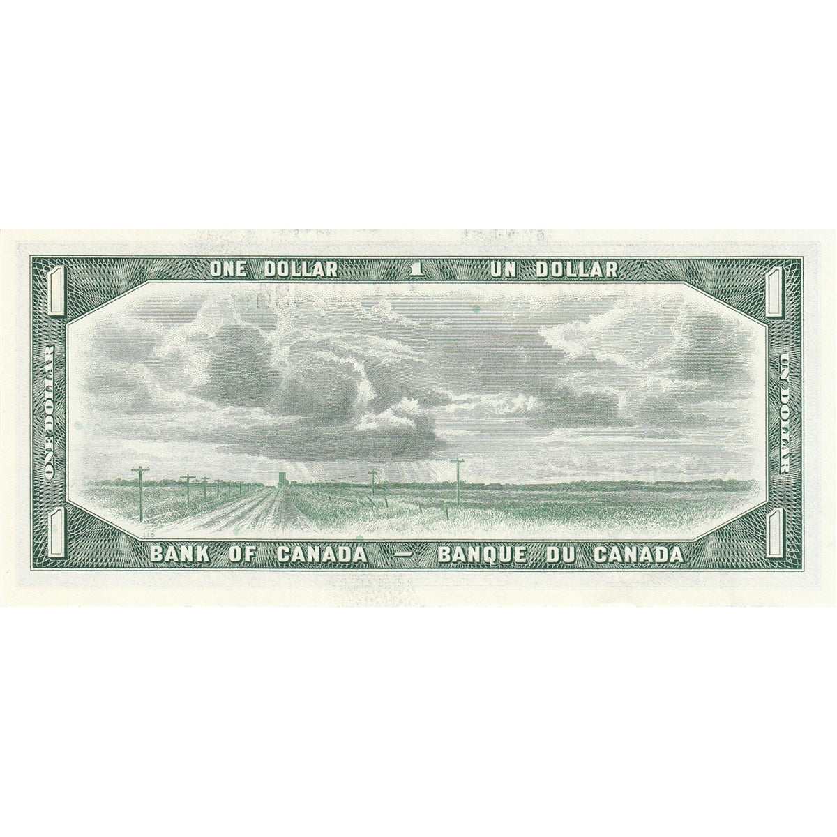 BC-37b 1954 Canada $1 Beattie-Rasminsky, D/Y, Uncirculated (MS60)