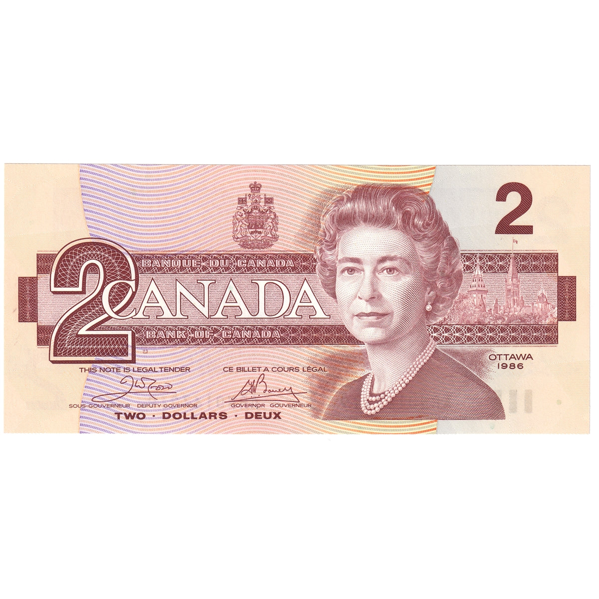 BC-55a 1986 Canada $2 Crow-Bouey, ARN, Choice Uncirculated (CUNC63)