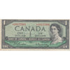 BC-37bA 1954 Canada $1 Beattie-Rasminsky, *A/A, F-VF