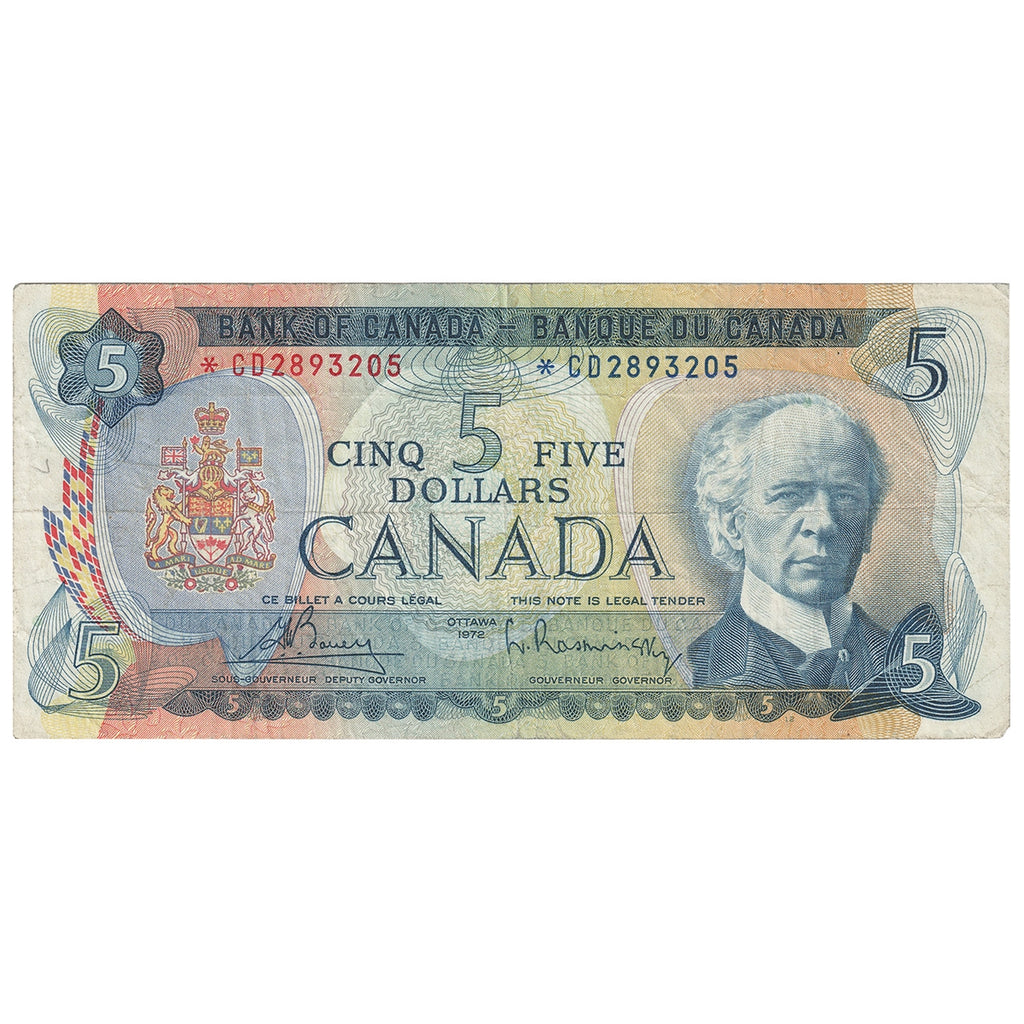 BC-48aA 1972 Canada $5 Bouey-Rasminsky, *CD, F-VF (F15)