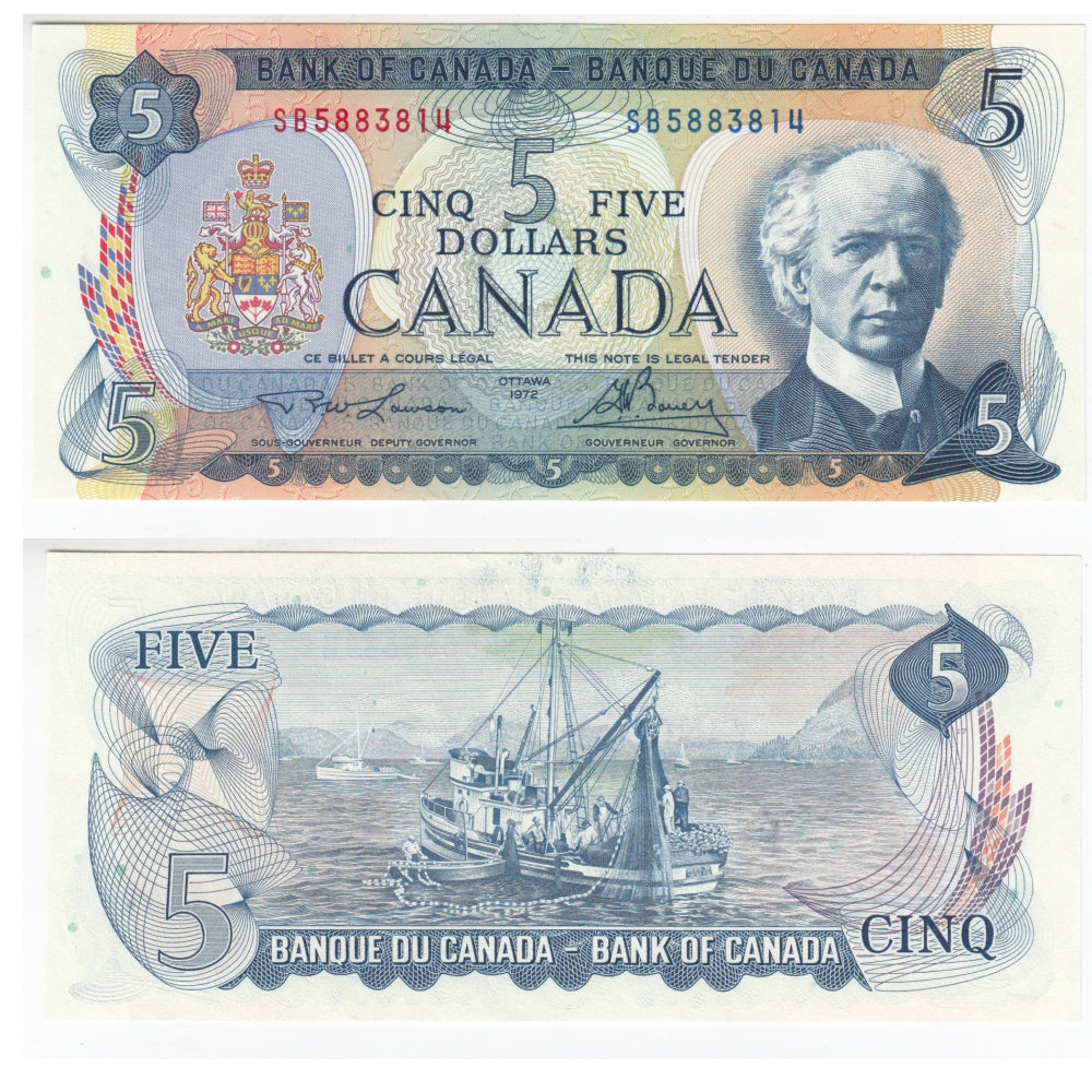 BC-48b 1972 Canada $5 Lawson-Bouey, SB, Uncirculated (MS60)