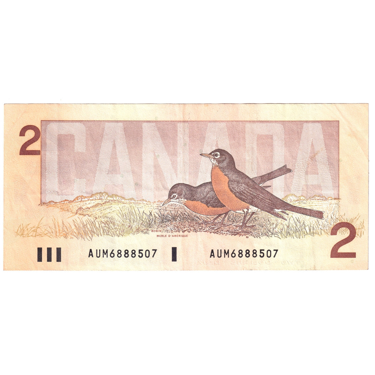 BC-55a 1986 Canada $2 Crow-Bouey, AUM, Very Fine (VF20)