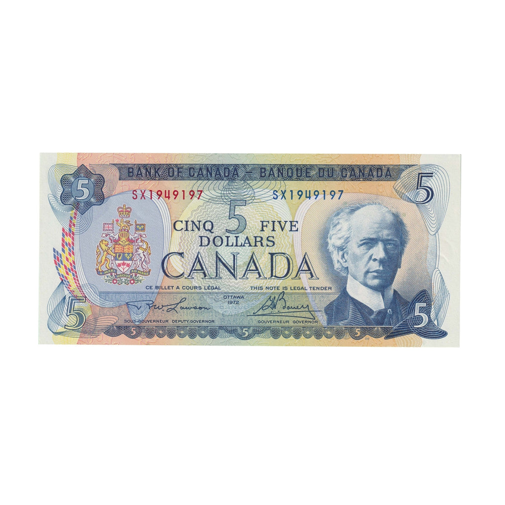 BC-48b 1972 Canada $5 Lawson-Bouey, SX, Uncirculated (MS60)