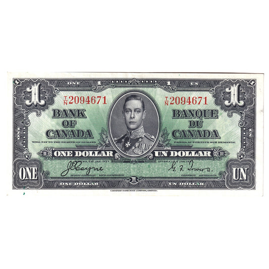 BC-21d 1937 Canada $1 Coyne-Towers, T/N, AU