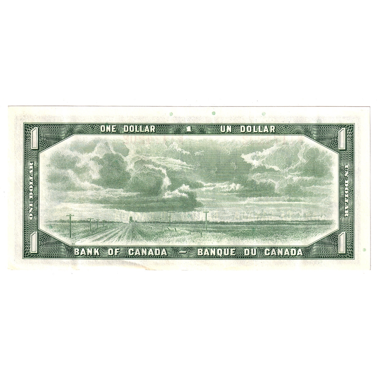 BC-37b-i 1954 Canada $1 Beattie-Rasminsky, R/P, Extra Fine (EF40)