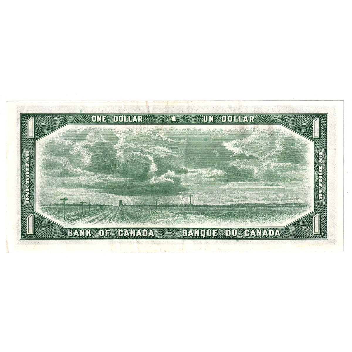 BC-37b-i 1954 Canada $1 Beattie-Rasminsky, N/Z, EF-AU (EF45)