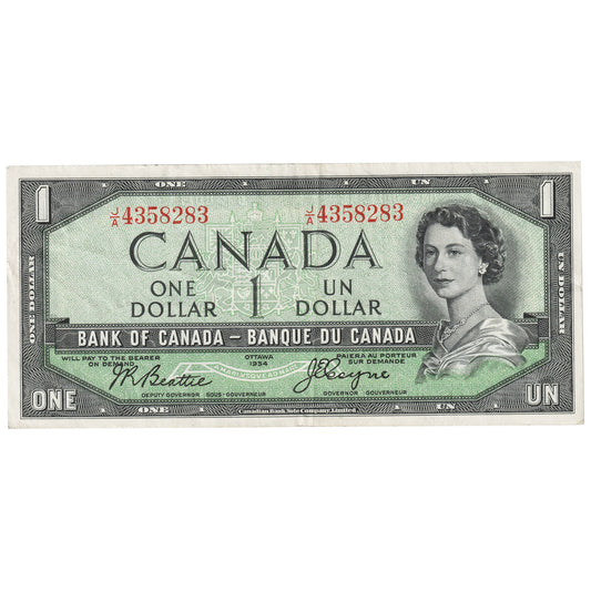 BC-29b 1954 Canada $1 Beattie-Coyne, Devil's Face, J/A, EF