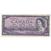BC-40b 1954 Canada $10 Beattie-Rasminsky, F/T, Very Fine (VF20)