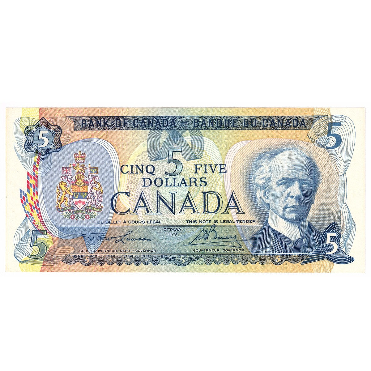BC-53a 1979 Canada $5 Lawson-Bouey, AU-UNC (AU55)
