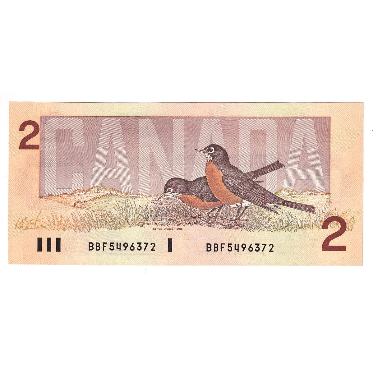 BC-55b 1986 Canada $2 Thiessen-Crow, BBF, AU-UNC (AU55)