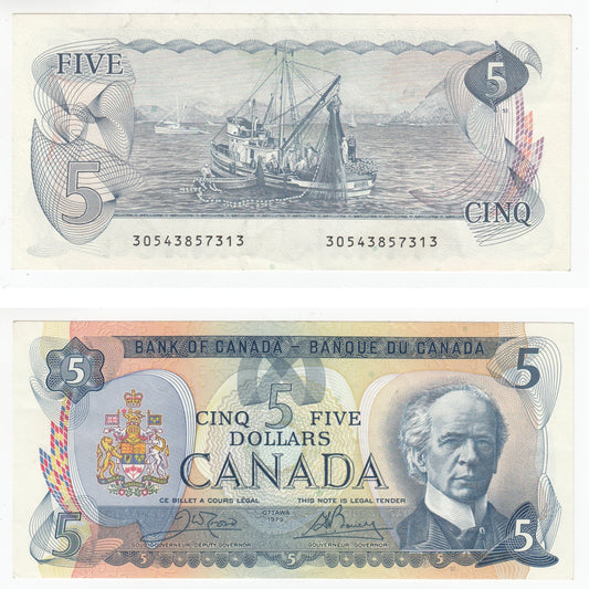 BC-53b 1979 Canada $5 Crow-Bouey, Extra Fine (EF40)