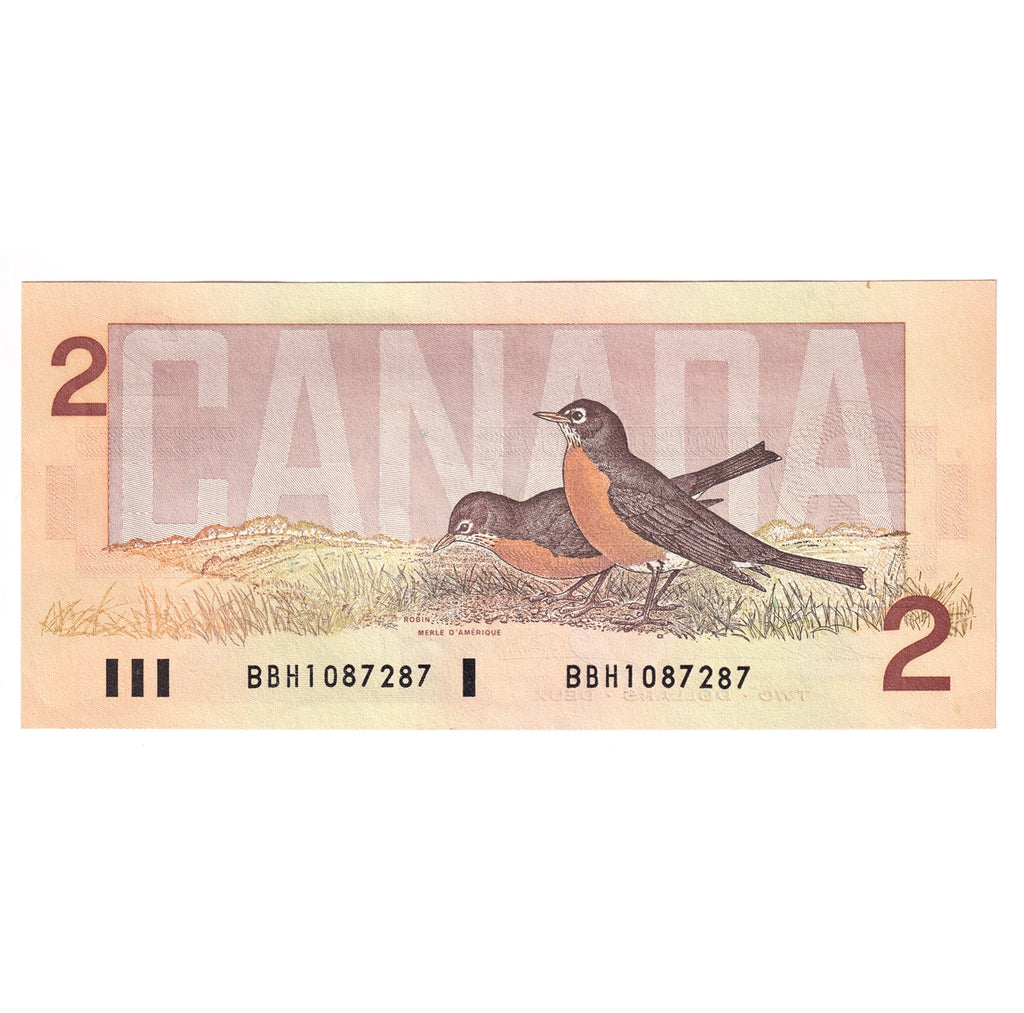 BC-55b 1986 Canada $2 Thiessen-Crow, BBH, Uncirculated (MS60)