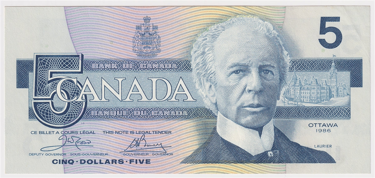 BC-56a 1986 Canada $5 Crow-Bouey, ENB, AU