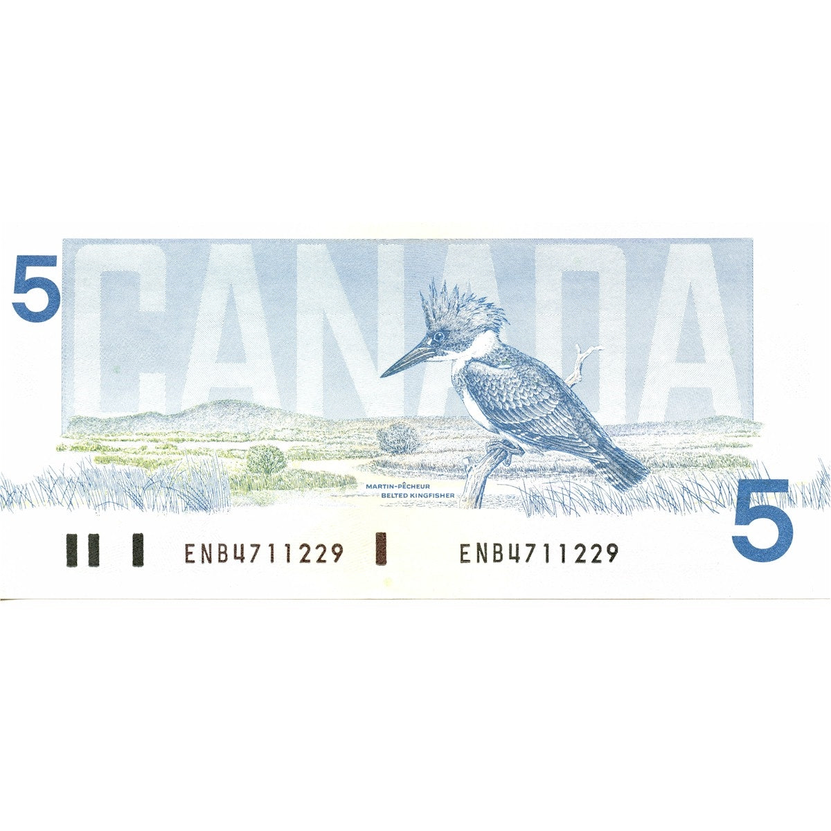 BC-56a 1986 Canada $5 Crow-Bouey, ENB, Circ