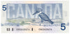 BC-56a 1986 Canada $5 Crow-Bouey, ENB, UNC