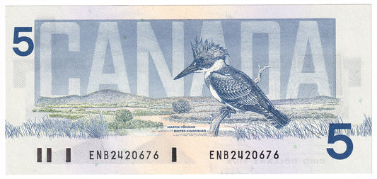 BC-56a 1986 Canada $5 Crow-Bouey, ENB, UNC