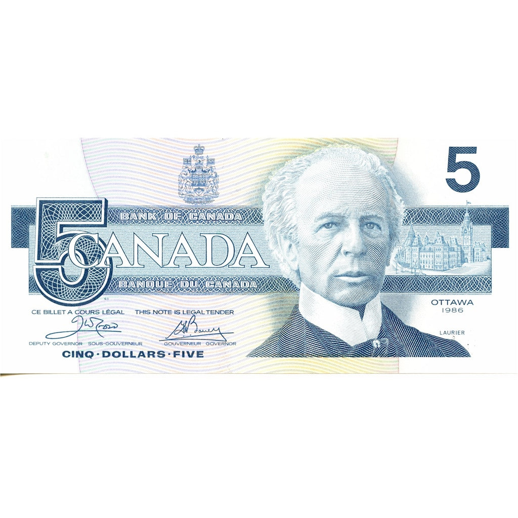 BC-56a 1986 Canada $5 Crow-Bouey, ENG, AU