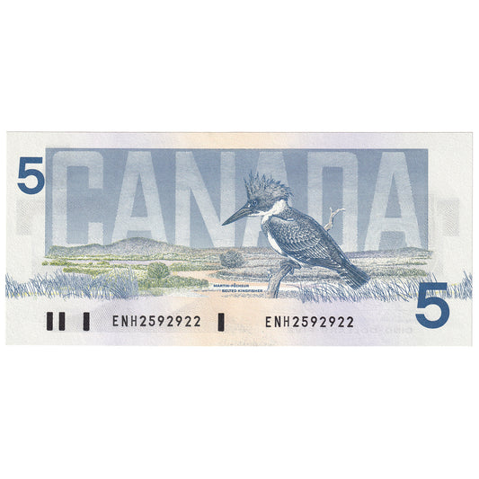 BC-56a 1986 Canada $5 Crow-Bouey, ENH, AU-UNC
