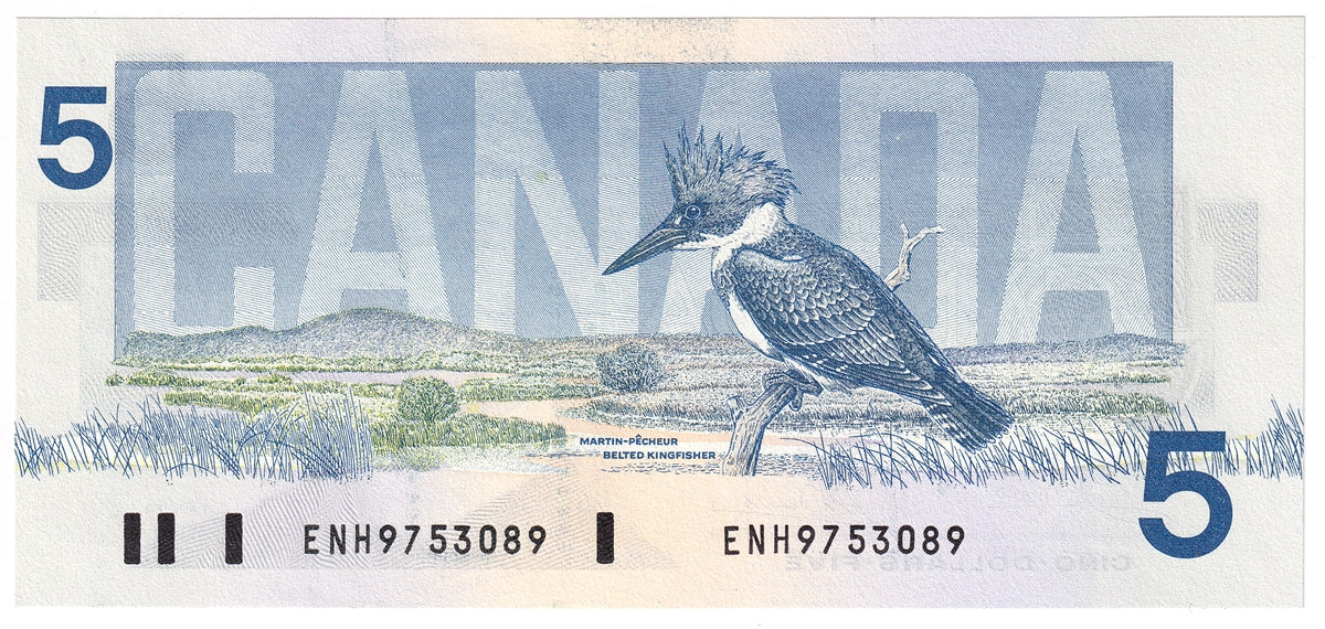 BC-56a 1986 Canada $5 Crow-Bouey, ENH, CUNC