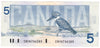 BC-56a 1986 Canada $5 Crow-Bouey, ENH, EF-AU