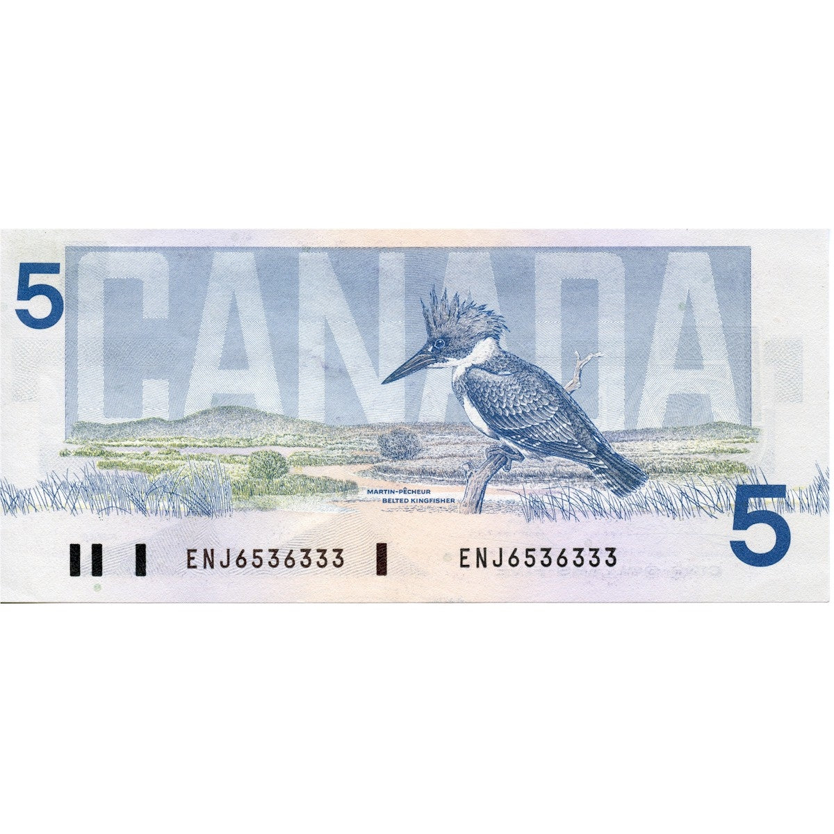 BC-56a 1986 Canada $5 Crow-Bouey, ENJ, AU