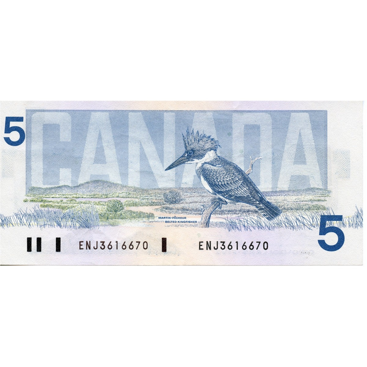 BC-56a 1986 Canada $5 Crow-Bouey, ENJ, circ
