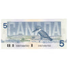 BC-56a 1986 Canada $5 Crow-Bouey, ENS, Choice Uncirculated (CUNC63)