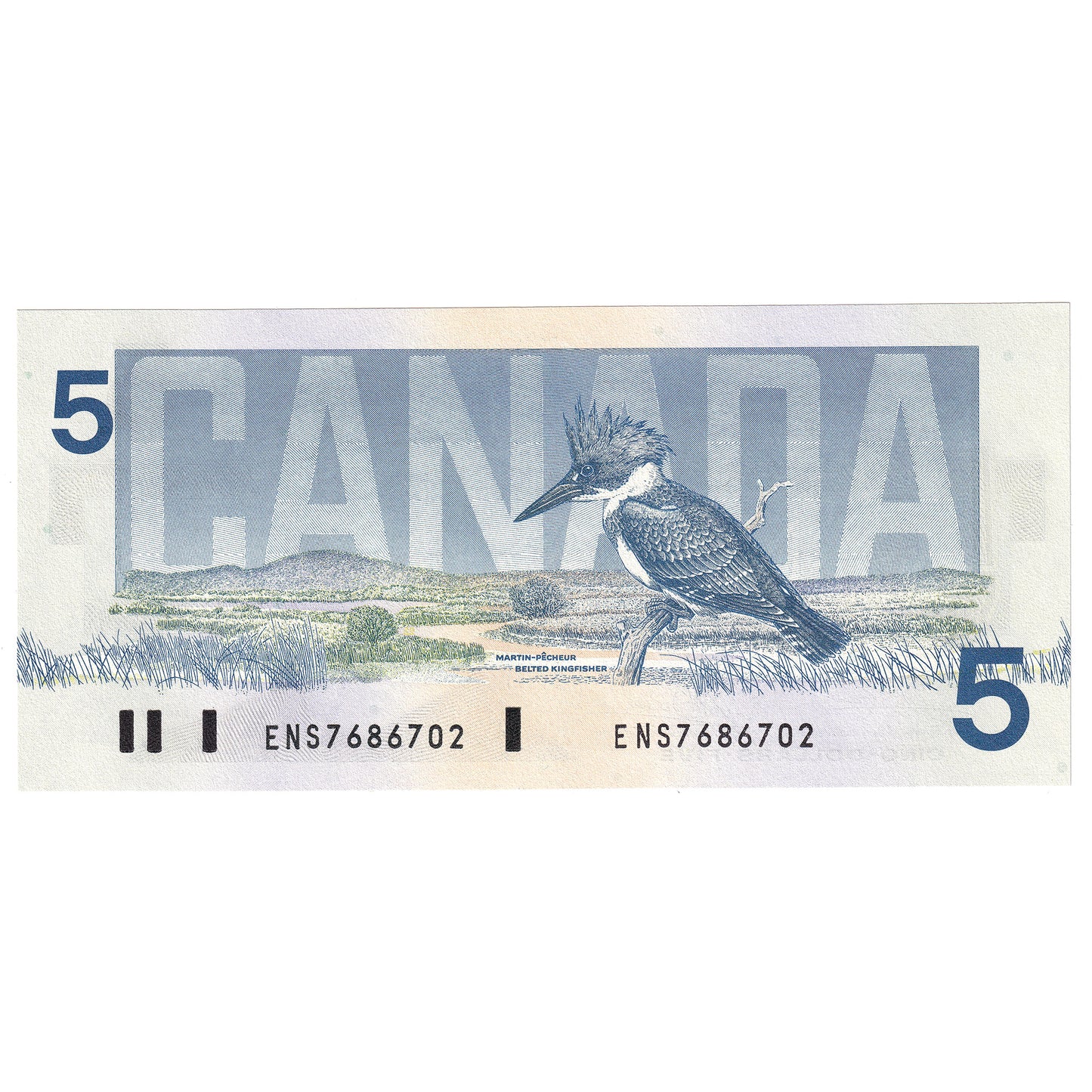 BC-56a 1986 Canada $5 Crow-Bouey, ENS, Choice Uncirculated (CUNC63)