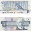 BC-56a 1986 Canada $5 Crow-Bouey, ENZ, Uncirculated (MS60)