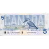 BC-56a 1986 Canada $5 Crow-Bouey, EOA, Almost Uncirculated (AU50)