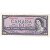 BC-40b 1954 Canada $10 Beattie-Rasminsky, N/V, AU