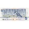 BC-56aA 1986 Canada $5 Crow-Bouey, ENX, Yellow BPN, Choice Uncirculated (CUNC63)