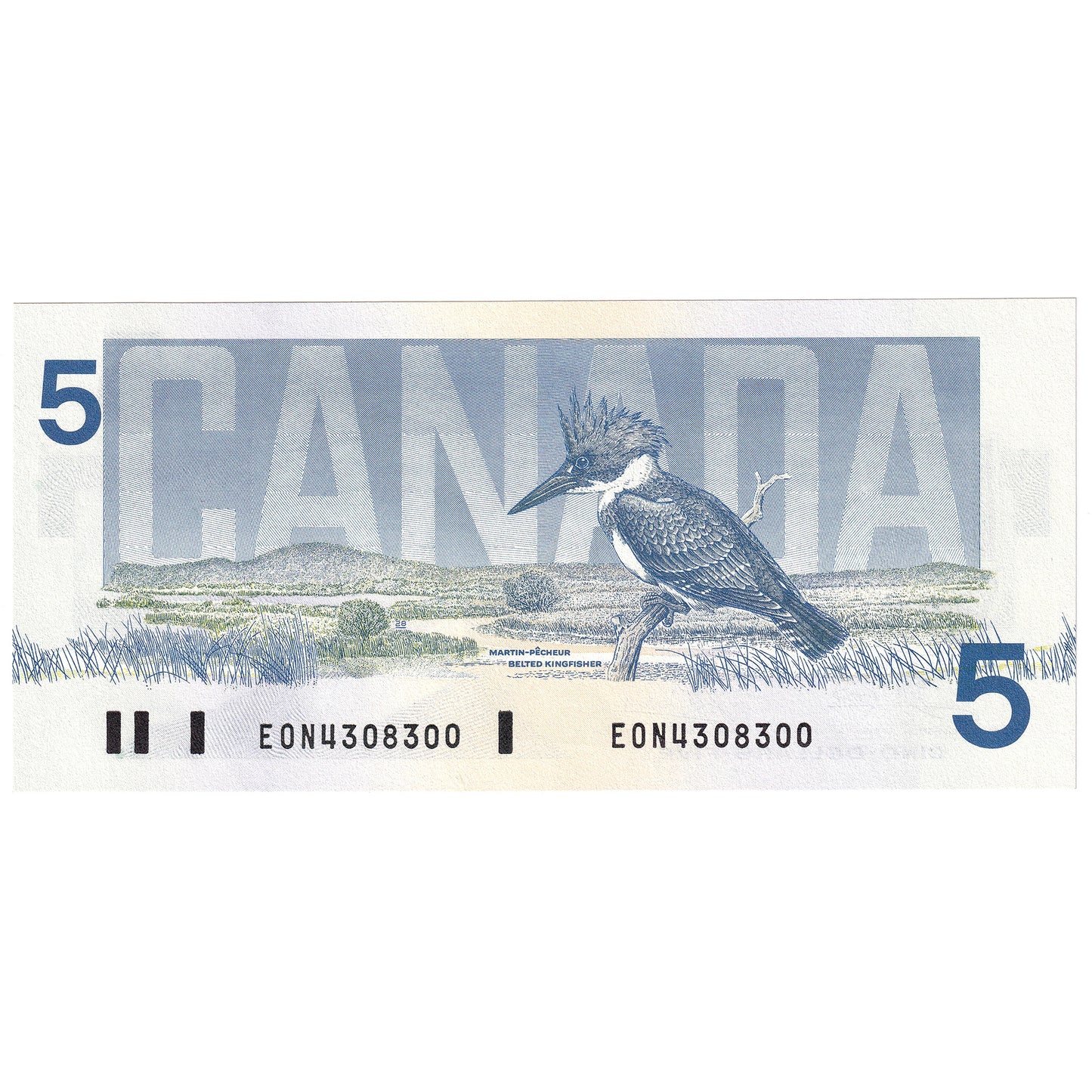 BC-56a-i 1986 Canada $5 Crow-Bouey, EON, Choice Uncirculated (CUNC63)