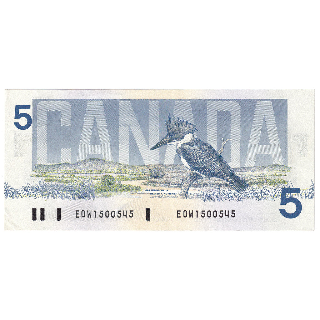 BC-56a-i 1986 Canada $5 Crow-Bouey, EOW, EF-AU (EF45)