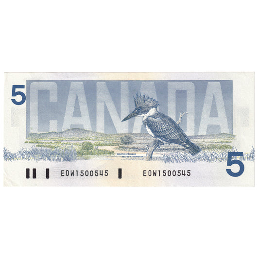 BC-56a-i 1986 Canada $5 Crow-Bouey, EOW, EF-AU (EF45)