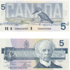 BC-56a-i 1986 Canada $5 Crow-Bouey, EOW, Uncirculated (MS60)