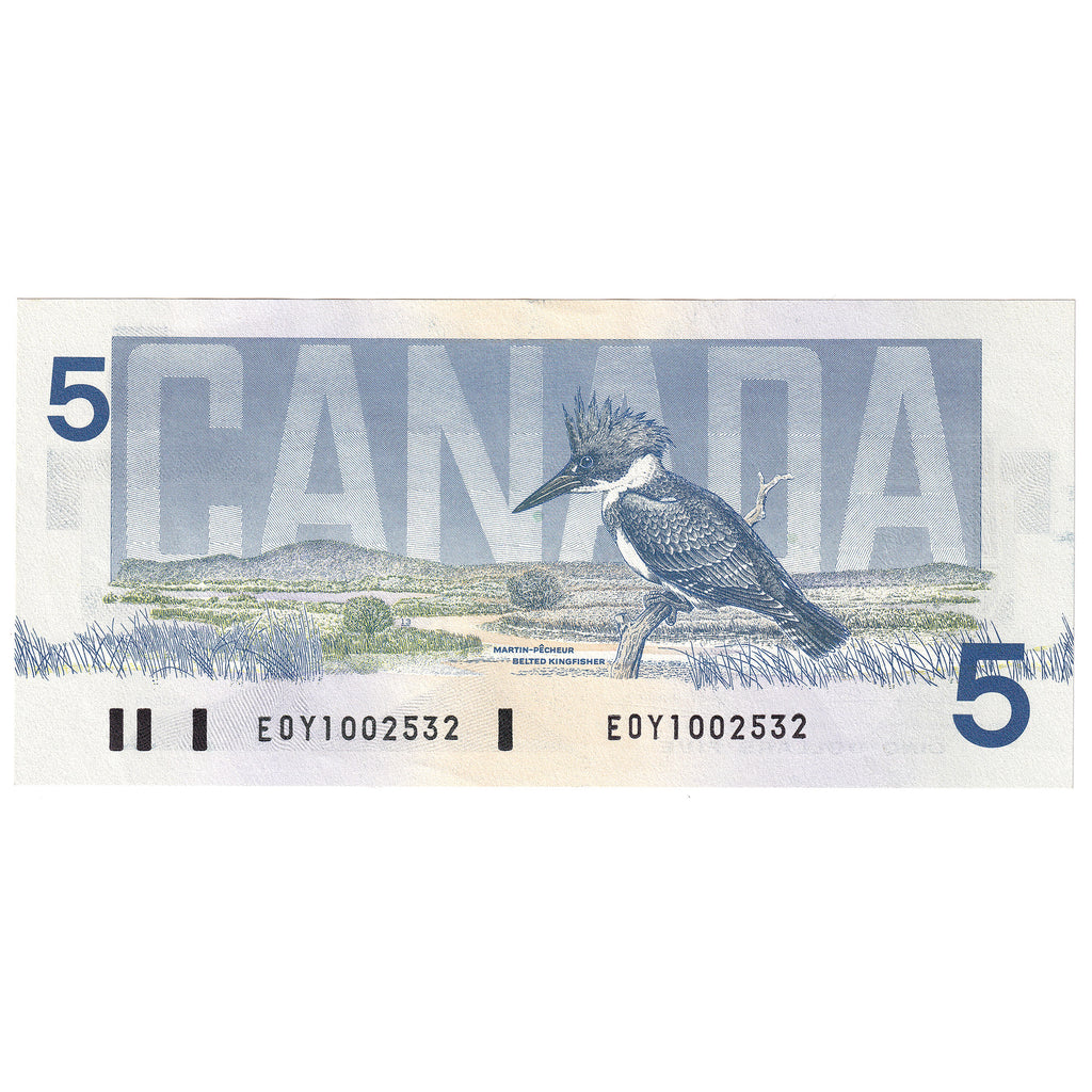 BC-56a-i 1986 Canada $5 Crow-Bouey, EOY, AU-UNC