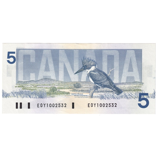 BC-56a-i 1986 Canada $5 Crow-Bouey, EOY, AU-UNC