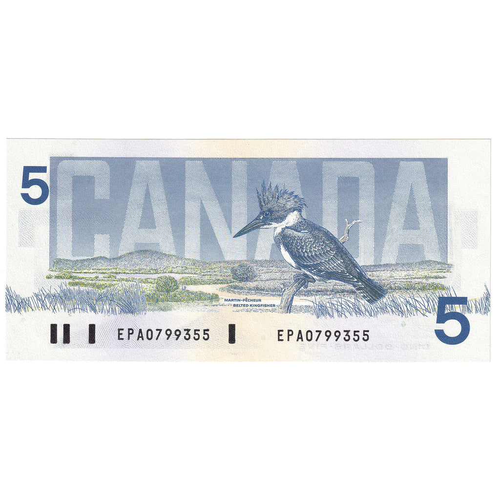 BC-56a-i 1986 Canada $5 Crow-Bouey, EPA, Uncirculated (MS60)