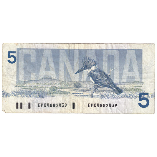BC-56b 1986 Canada $5 Thiessen-Crow, EPC, F