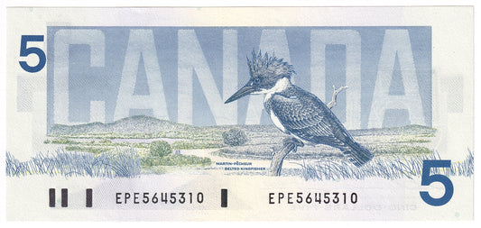 BC-56b 1986 Canada $5 Thiessen-Crow, EPE, AU-UNC