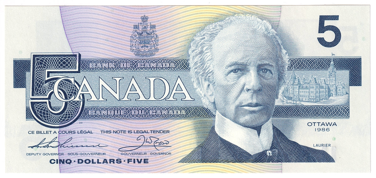 BC-56b 1986 Canada $5 Thiessen-Crow, EPH, CUNC