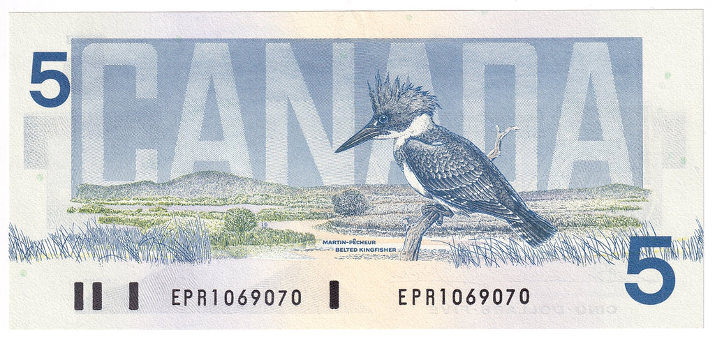 BC-56b 1986 Canada $5 Thiessen-Crow, EPR, AU-UNC