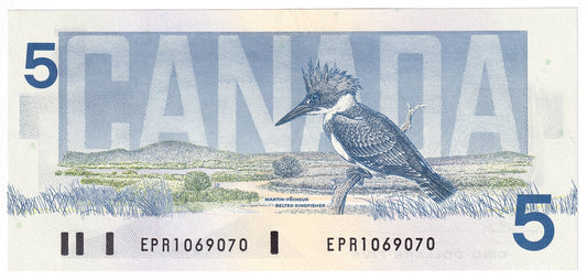 BC-56b 1986 Canada $5 Thiessen-Crow, EPR, AU-UNC