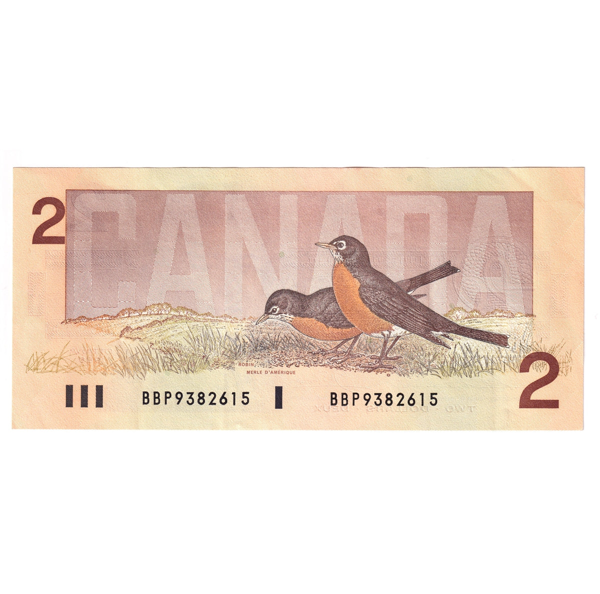 BC-55b 1986 Canada $2 Thiessen-Crow, Small BBP, EF-AU (EF45)