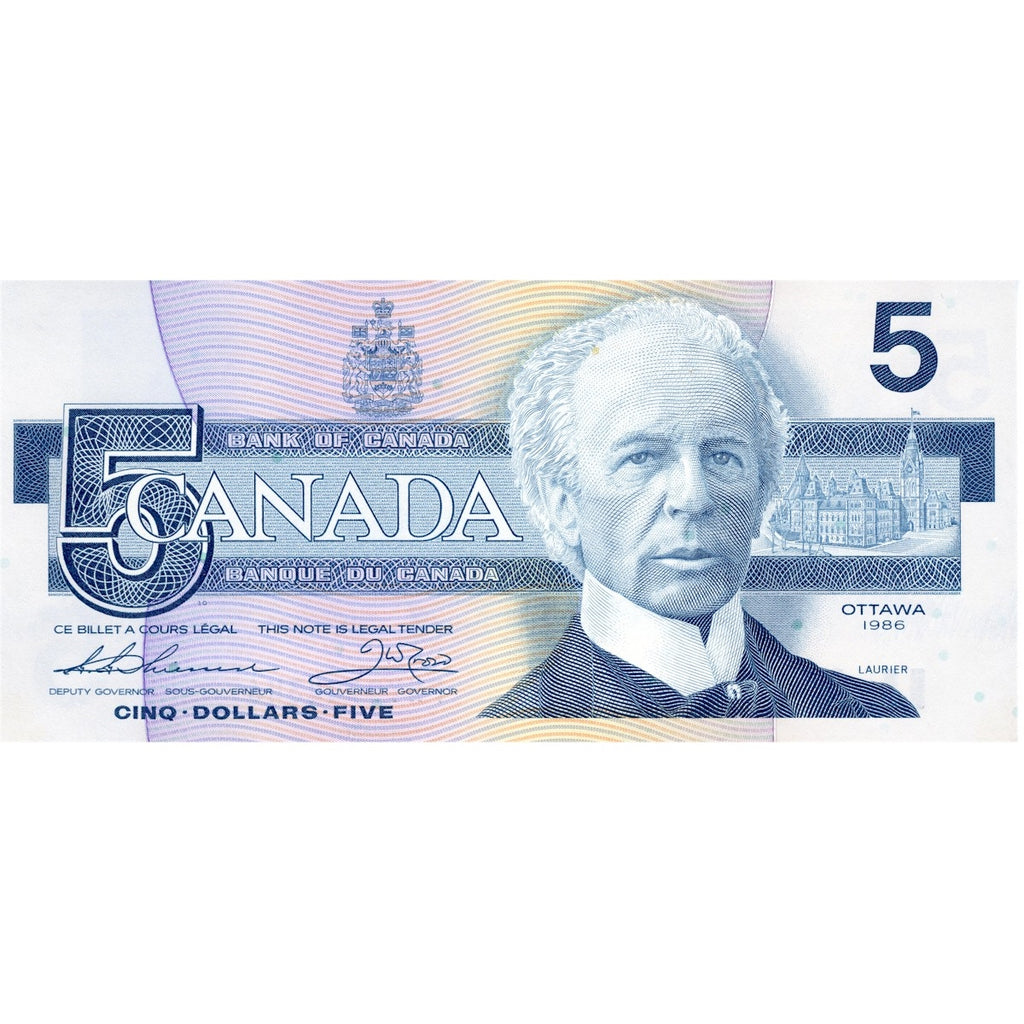 BC-56b 1986 Canada $5 Thiessen-Crow, FNY, CUNC