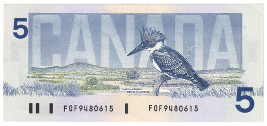 BC-56b 1986 Canada $5 Thiessen-Crow, FOF, AU
