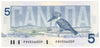 BC-56b 1986 Canada $5 Thiessen-Crow, FOH, Uncirculated (MS60)