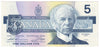 BC-56b 1986 Canada $5 Thiessen-Crow, FOH, Uncirculated (MS60)
